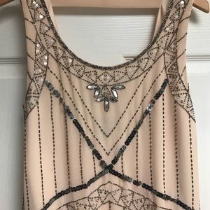 Rose - light pink sparkly mini dress